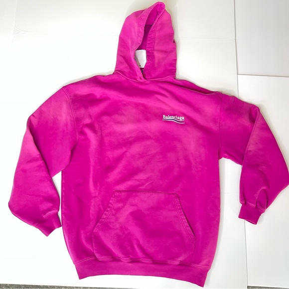 BALENCIAGA Oversized Sweatshirt Unisex XS Fuscia - Picture 8 of 16